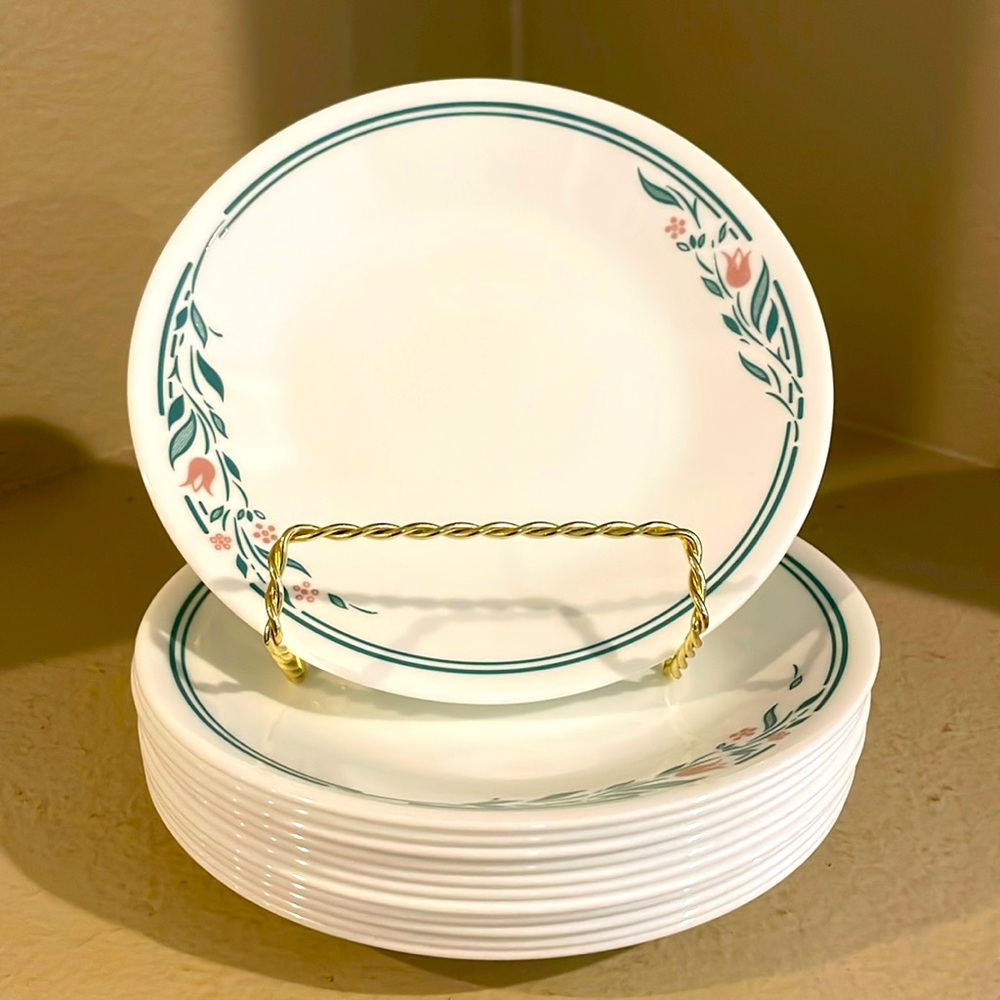 VTG-  Corelle Rosemarie Bread Plate Bundle-12- 6.75" Plates
